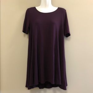 purple flare dress